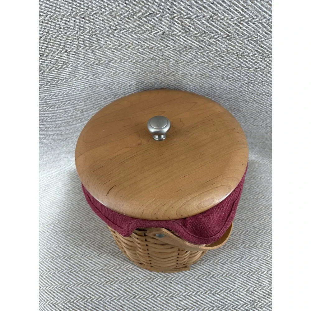Longaberger 2003 Ice Bucket Basket, Liner, Protector,  Lid, Insulated Bucket